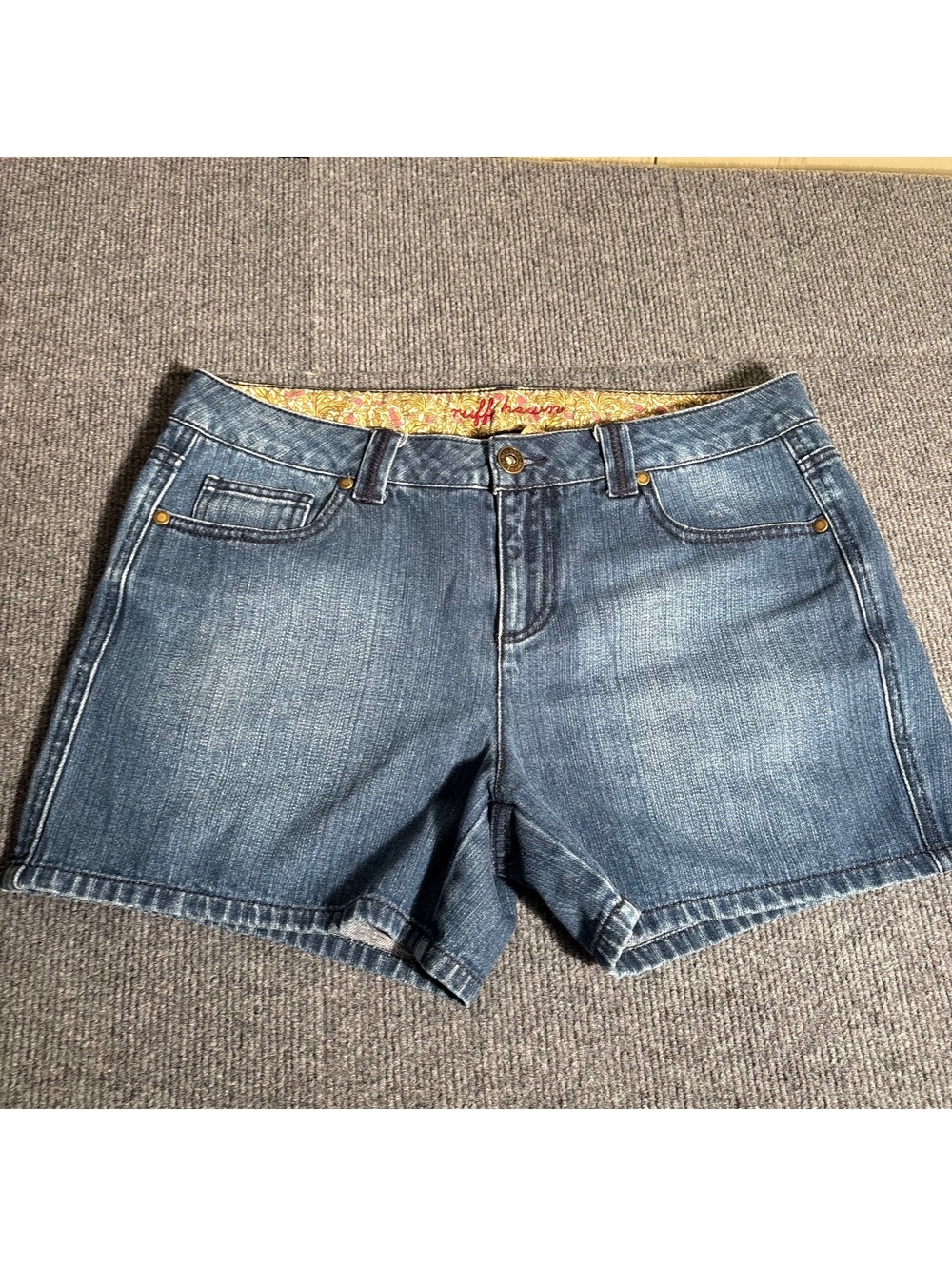 Ruff Hewn Women's Denim Shorts Size 10 Blue Cotton Casual